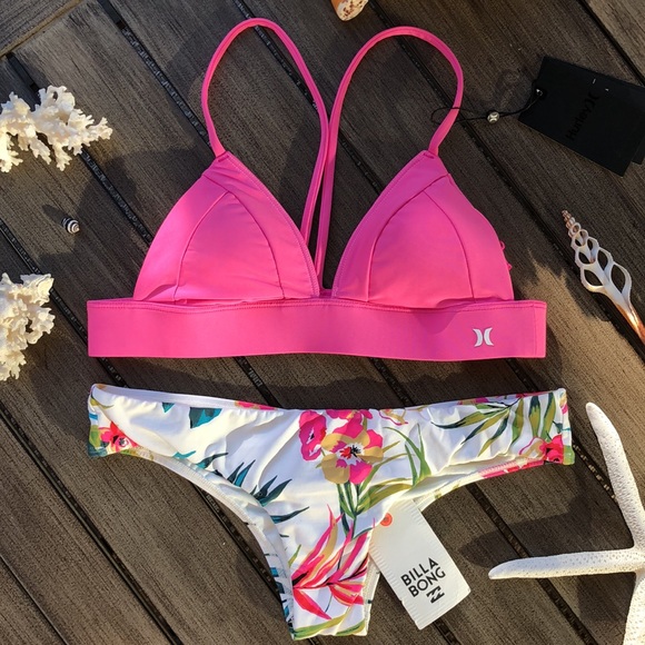 🌴🔆HURLEY- BILLABONG QUICK DRY ISKAND HOP BIKINI - Picture 5 of 12